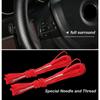 Steering-Wheel Braid With Needles Thread Auto Steering Wheel Car Steering Wheel Cover Leather