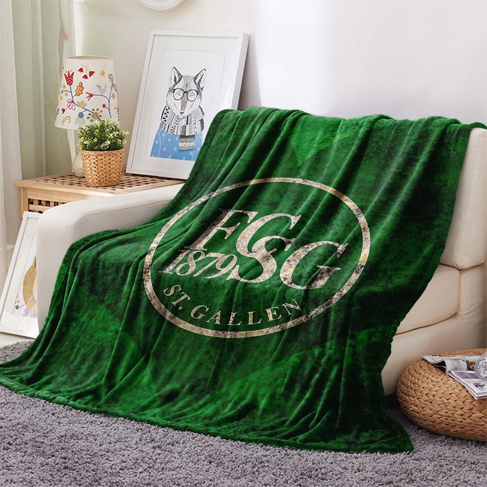 St. Gallen Football Club  Print Flannel Blanket, High quality Comfortable for All Seasons, Home Decor, Warmth and Comfort