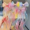 Rainbow Bow Braided Headband & Hair Clip Set for Girls - Spring/Summer Hair Accessories