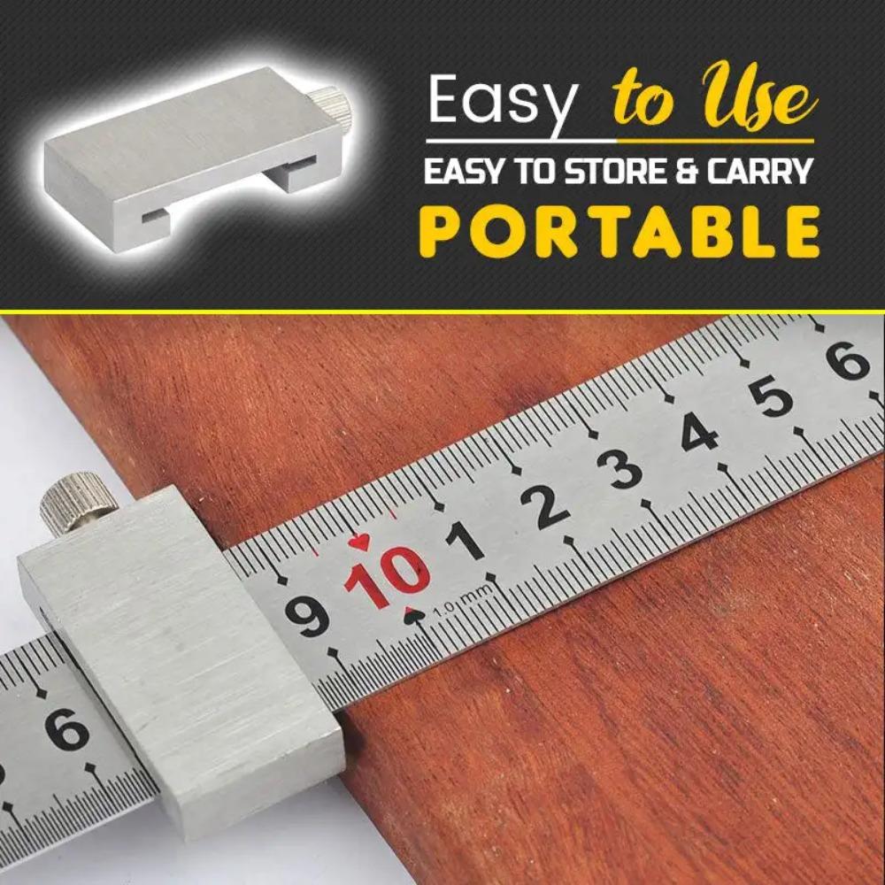 Adjustable Steel Ruler Positioning Block Square Marking Gauge Brass Angle Scriber Line  Home