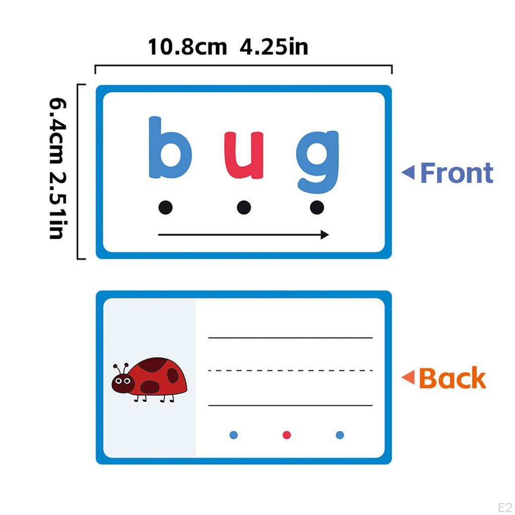 Карточки для изучения слов CVC Образовательные карточки Учебные материалы по ESL для учащихся