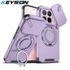 KEYSION Чехол для телефона со вращающимся на 360° кольцом-подставкой для Xiaomi 17T 17T Pro 5G, с защитой выдвижной камеры, магнитная, ударопрочная задняя крышка