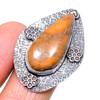 Natural Bumble Bee Jasper 925 Sterling Silver Jewelry Ring Size 7.5 f1M34