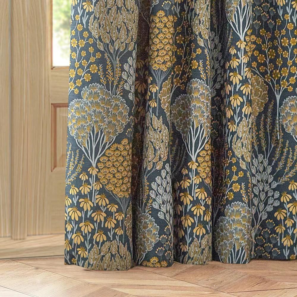 Wylder Ophelia Jacquard Floral Pencil Pleat Curtains