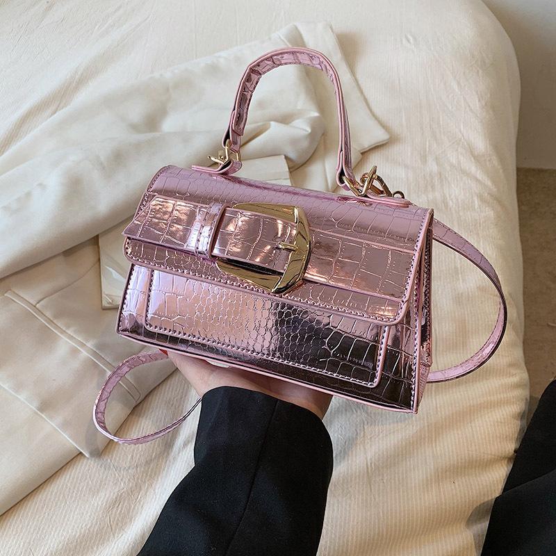 Silver Fashion Women's Shoulder Bag New Temperament Versatile Stone Pattern Handbags Luxury Designer Female Crossbody Bags