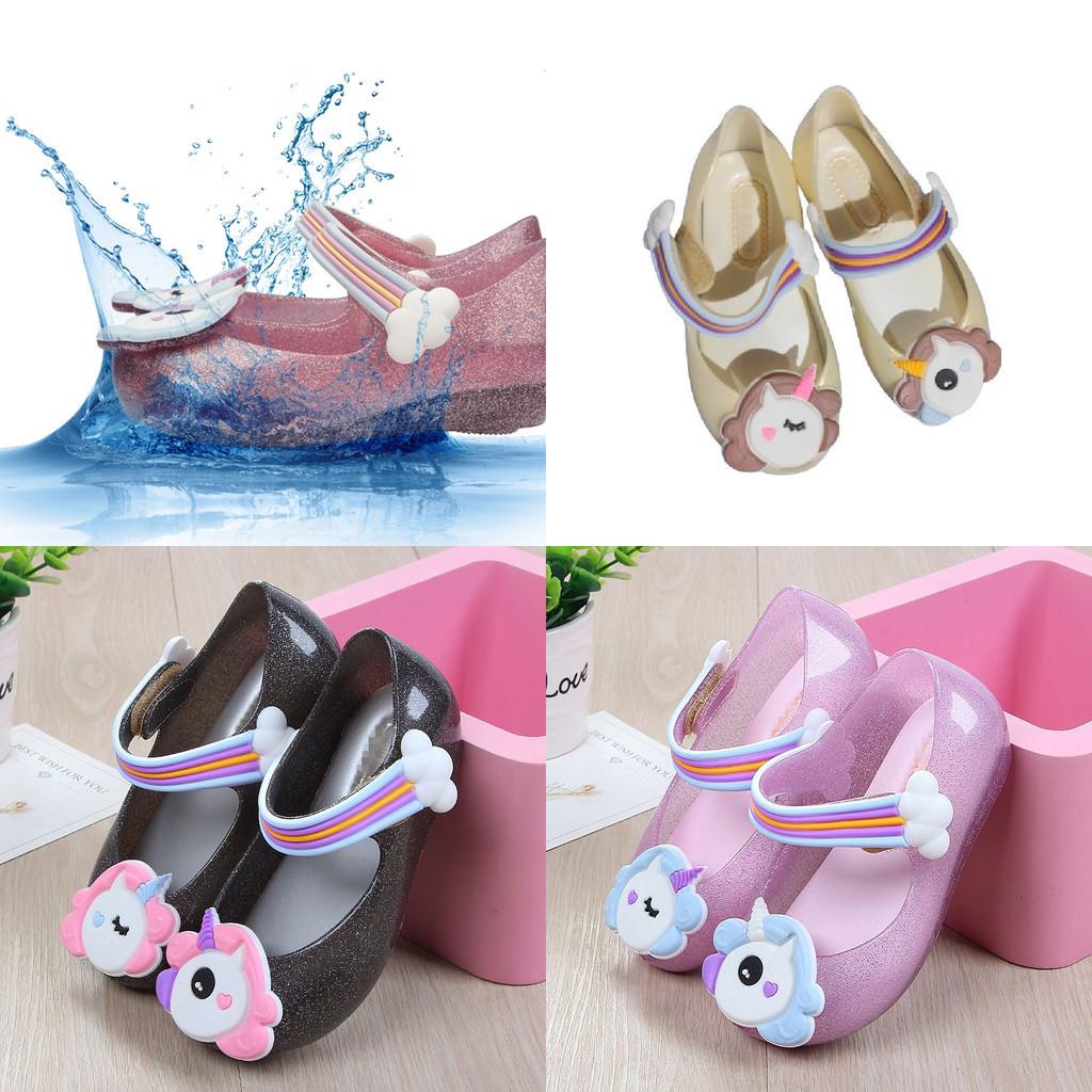 Детские туфли Mini Melissa Mary Jane с единорогом, дышащие, удобные и очаровательные