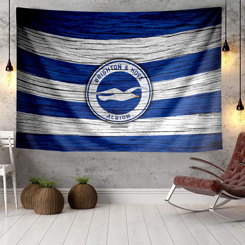 Brighton & Hove football club Tapestry, Unique Design Tapestry, Wall Decor for Bedroom,Livingroom, Playroom,Heartwarming Fan Holiday Gifts