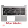 Верхняя крышка для PROBOOK 450 455 G8 ZHAN66 PRO 15 G4 US UK LA SP RU GR IT Клавиатура Ноутбук Подставка для запястий Корпус Оболочка M21742-001