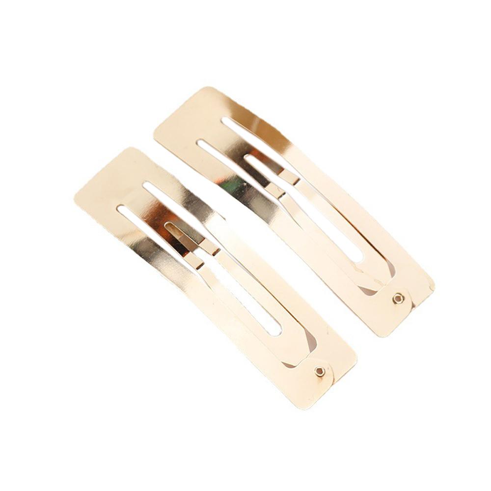 3-9cm Metallic Snap Simple Hair Barrettes Pins Hairgrip for Hair Decoration
