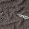 Dark Brown Herringbone Tweed Fabric - 70% Wool, 150cm Wide, 450gsm