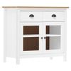 vidaXL Sideboard Hill Weiß 90x40x80 cm Massivholz Kiefer