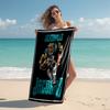 proof beach towel with Jacksonville Jaguars logo pattern - soft,absorbent,quick-drying,machine washable - perfect for swimming,camping,bathing