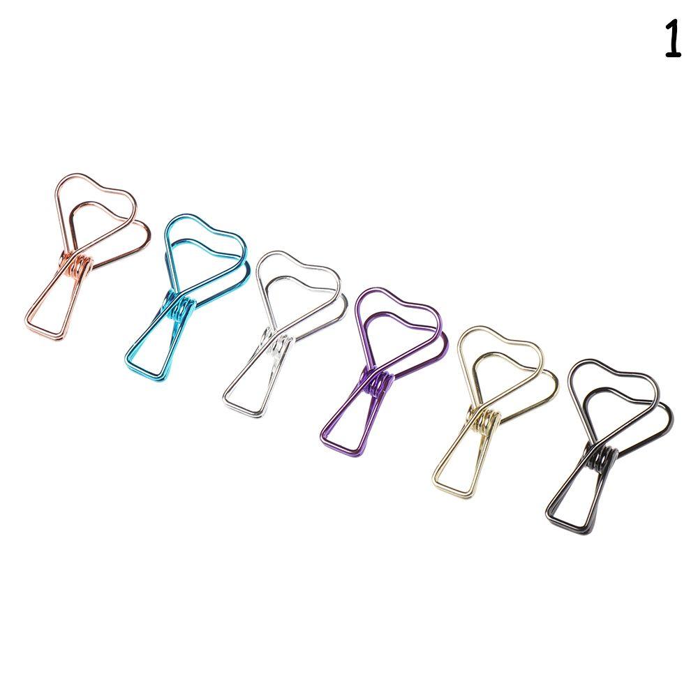 DIY School Stationery Solid Color Metal Fish Clip Office Supply Binder Clip Hollowed Out Design