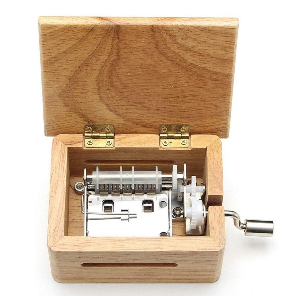 15 Tone DIY Hand Cranked Music Box Wooden Box With Hole Puncher And Paper Tapes for Kids Gifts