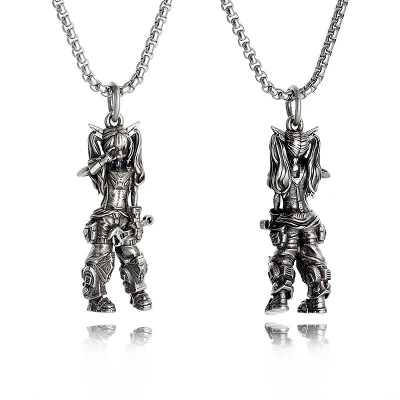 Retro Fashion Hip Hop Magic Cat Pendant Necklace Women's Trendy Clavicle Chain Accessories Gift
