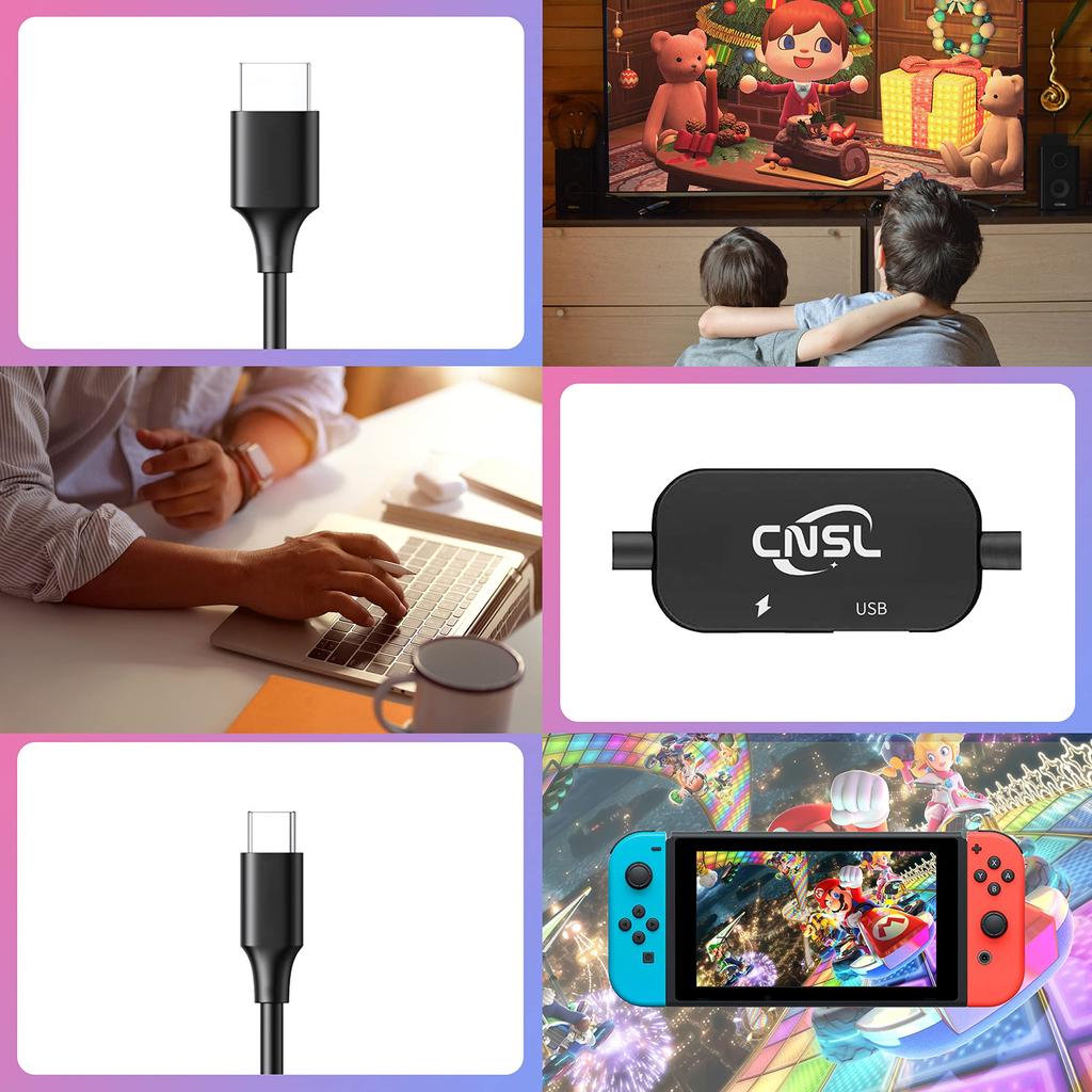 Без CNSL Mini Switch Dock Сменная док-станция для палубы Многофункциональная легкая Высокое разрешение 3IN1 TV-выход Подключение смартфона Компактный для