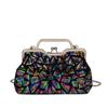 Multicolor Sequins Evening Bag Luxury Lock Luxury Chain Shoulder Crossbody Bag Lady Wedding Party Clutch Bag