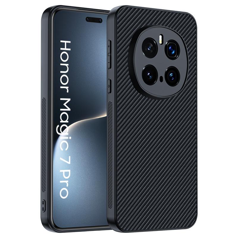 Suitable for Honor Magic7Pro phone case, carbon fiber Kevlar pattern, full coverage, ultra-thin Honor Magic7 protective case