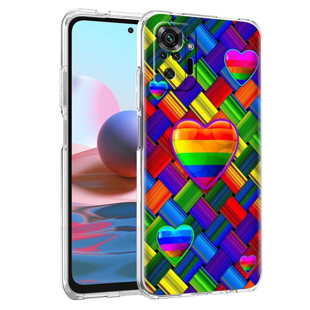 Gay Lesbian LGBT Rainbow Pride ART Phone Case Cover for Redmi Note 12 10 11 11T 7 8 8T 9 K40 Gaming 9A 9C Pro Transparent Shell