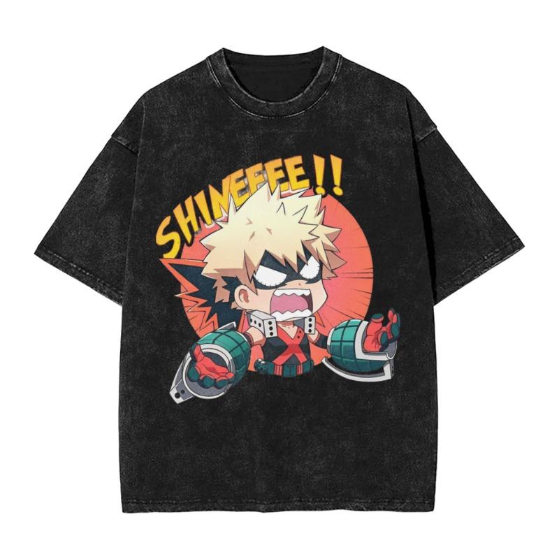 Summer Fashion 100% Cotton Washed Acid T-shirts Great Eight Islands of Japan Tuna Fish Vintage Wash Japanese Design Tees