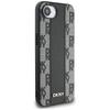DKNY Leather Checkered Mono Pattern MagSafe Case for iPhone 16e / 17e Black