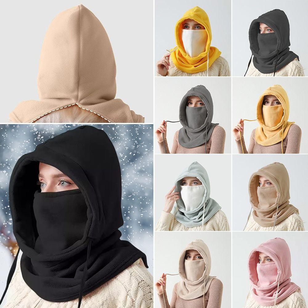 Neck Warmer Ear Protection Hat Windproof Hat Scarf Set Fashion Hooded Face Mask Outdoor