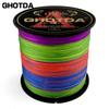 GHOTDA 4-х прядная леска, плетеная полиэтиленовая леска 500 м, мультифиламентная леска 10-120 фунтов, шнур для ловли карпа