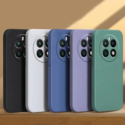 Для Realme 12 4G Чехол Жидкий Силиконовый Простой Чехол Realme 12 4G Чехол TPU Противоударный Защитный Чехол для Телефона Realme 12 Чехол