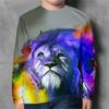 Children's Clothing Boy T-shirt Long Sleeved Cartoon Animal 3D Printed Fun Top