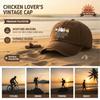 Adjustable Baseball Cap - Cute Chicken Pattern Print Polyester Breathable Lightweight Curved Brim Casual Streetwear Baseball Hat For Women & Girls,