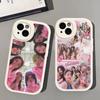 Kpop T-Twice Phone Case For IPhone 16 15 14 13 Pro Max 11 12 Plus Leather Silicone Cover