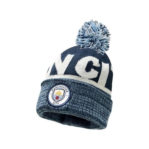 Вязаная шапка с помпоном Manchester City FC Premium 1509