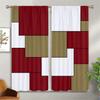 Геометрические цветные клетчатые шторы, оконные шторы, 100% полиэстер, карманы на штанге, комната для мальчиков, гостиная, кухня, кабинет
