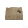 Autumn and winter leopard print bow cold hat women's waffle flanged wool hat retro sweet warm knitted hat