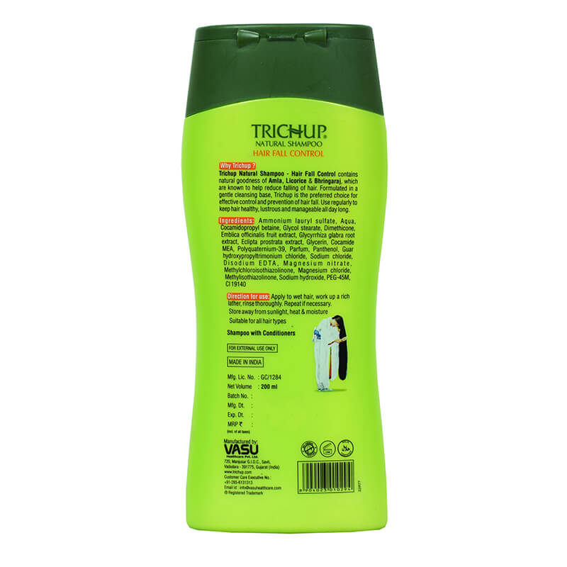 Тричуп: шампунь против выпадения волос (200 мл), Trichup Herbal Shampoo Hair Fall Control,  VASU