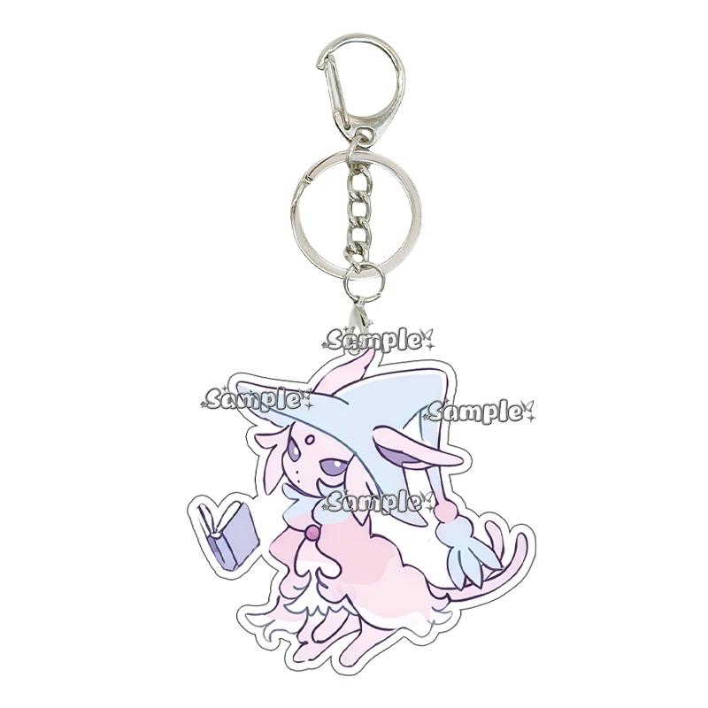 Аниме Персонажи Jolteon Leafeon Sylveon Узор Акриловый Брелок Аксессуары Девочки Мальчики Пары Рюкзак Шарм Брелок Подарки Игрушка