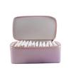 Travel Jewelry Box Large Capacity Zipper Closure Waterproof Hard Shell Soft Lining Rings Earrings Storage Organizer