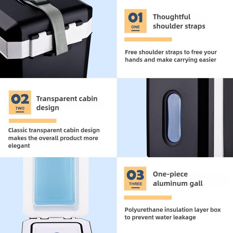 12В/24В Автомобильный холодильник большой вместимости Автомобильный/домашний Двойного использования Маленький холодильник Мини Портативный Морозильник с цифровым дисплеем