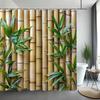 Зеленый бамбук шторка для душа Дзен медитация природа ботанический полиэстер ткань шторки для душа декор для ванной комнаты с крючками