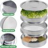 Stainless Steel Seed Sprouting Kit Round Sprouts Grower Sprouting Tray Sprouter Maker Plant Germination Tray for Beans Broccoli