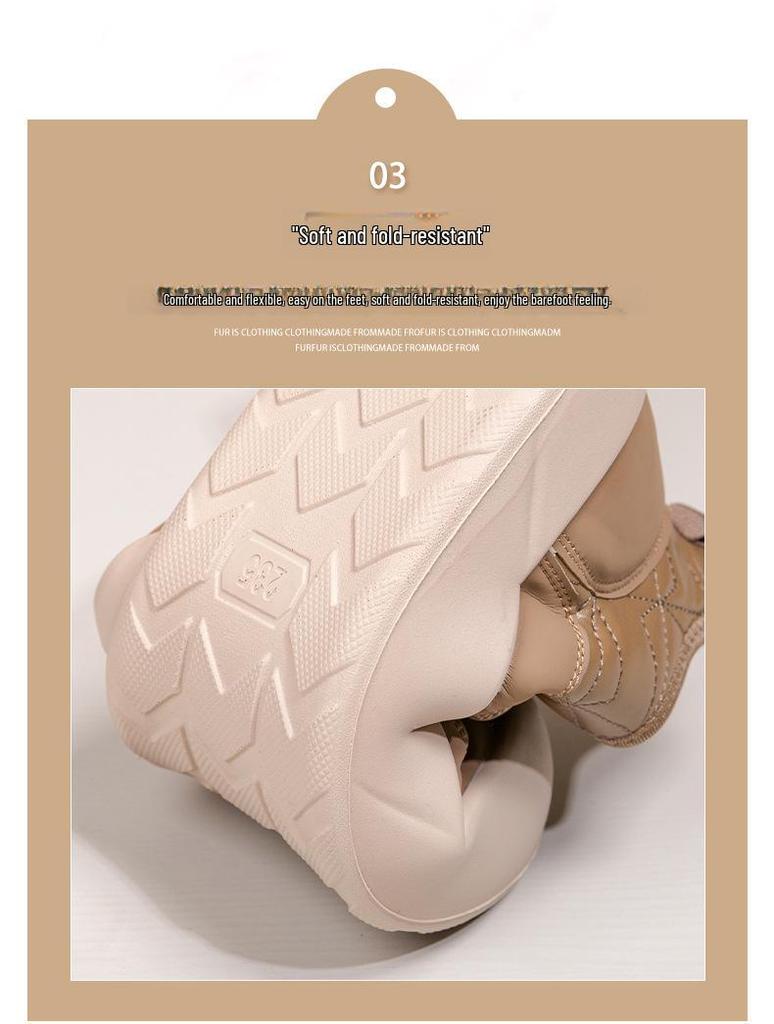 2024 Women's Thick-Soled, Waterproof Cotton Snow Boots with Wool Lining - Non-Slip & Casual Winter Fashion