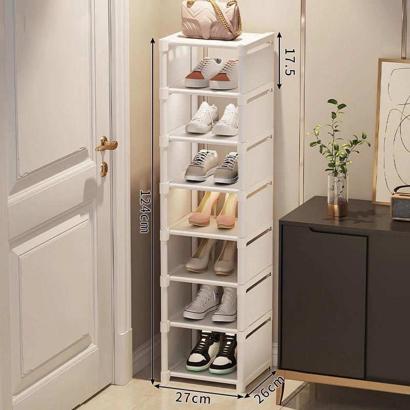 Многослойный органайзер для обуви, используемый у двери, органайзер для обуви, нетканый материал, стеллаж, штабелируемый, регулируемый, экономит место