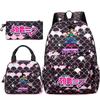 3Pcs/set Anime Cartoon Demon Hunters Printed Backpack Handbag Pencil Case for Teenger Student Girl Boy Large Capacity Waterproof Bookbag