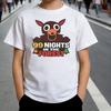 Майка с коротким рукавом и круглым вырезом для мальчиков, Милый олень, Мультяшный ночной лес, Принт 99, Веселый приключенческий стиль, Удобная повседневная футболка