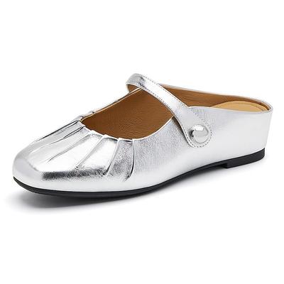 Модные плиссированные женские шлепанцы на среднем каблуке, новые танкетки, элегантные туфли-мюли, модная осень 2025, классические сандалии, повседневная обувь, zapatillas