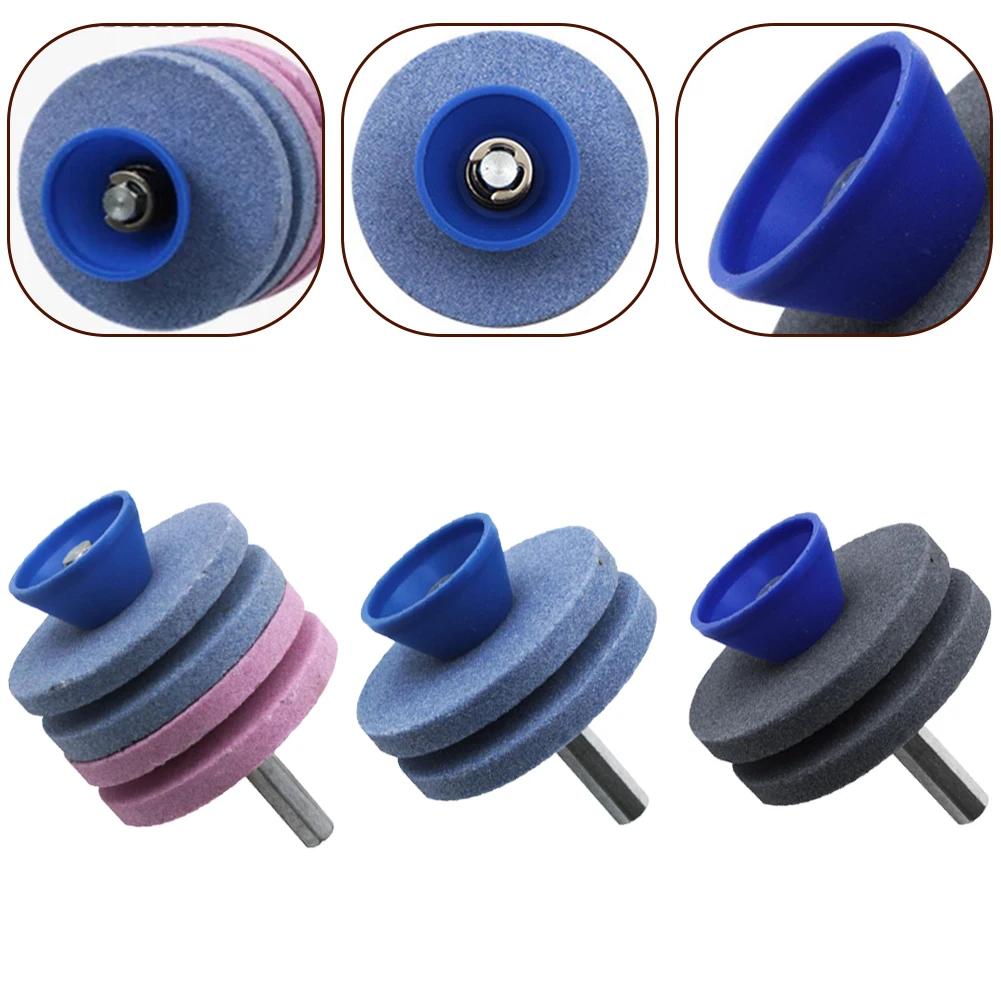 Grinding Head Sharpener Wear-resistant Whetstone Four-layer Grinding Wheel Lawn Mower Sharpener Garden Supplies