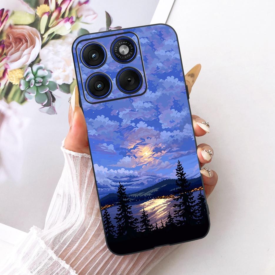 For Motorola Edge 70 Case XT2601-2 Cute Cat Peacock Painted Cover Soft Silicone Case For Motorola Edge 70 Fusion Edge70 5G Shell