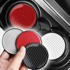 Water Cup Pad Car Cup Coaster Carbon Fiber Pattern Rubber Bottle Holder Car Drink Bottle Cushion Auto Interiors Decorations Pad