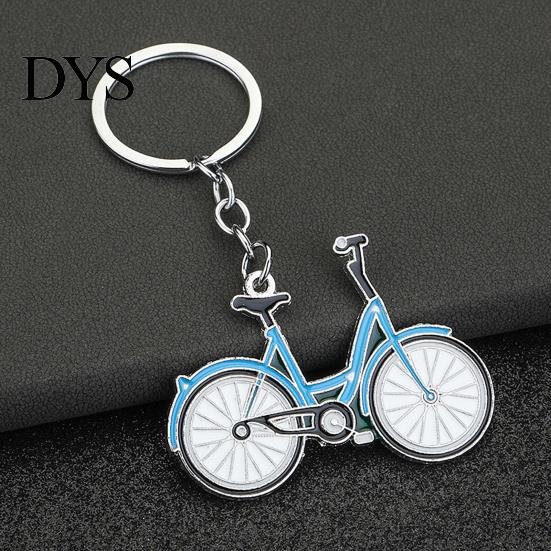 Key Chain Vintage Bicycle Keychain - Zinc Alloy Mini Bike with Retro Drip Painting, Artistic Cycling Gift for Keys & Backpacks Sports Accessory