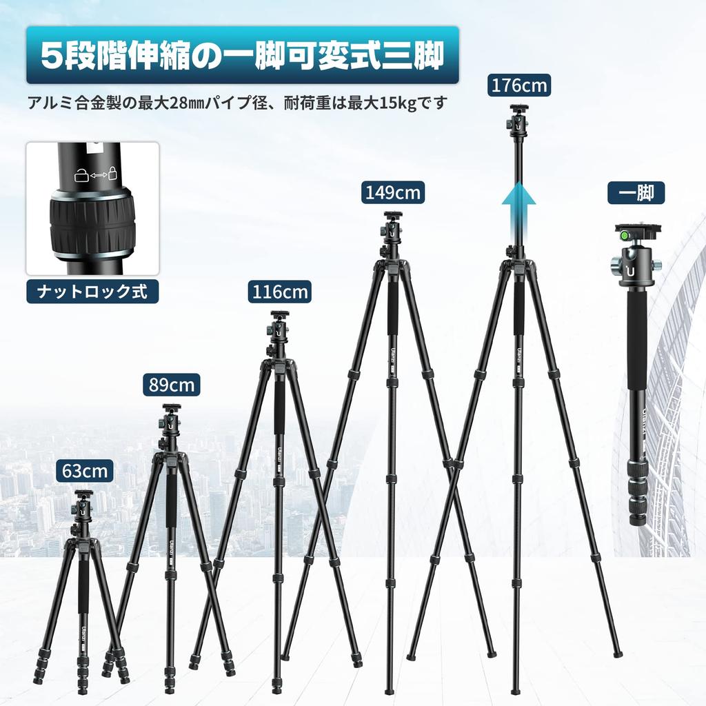 Ulanzi Camera Aerial Photography Tripod with Adjustable Center Axis Micro Telescopic Panoramic Quick Camera Tripod Boom for Rotating Center Aluminum